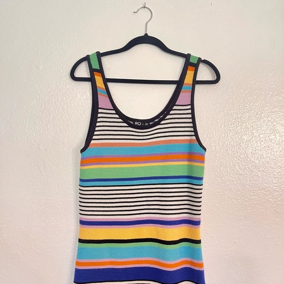 Roxy Multicolor Striped Midi Knit Dress - Picture 2 of 9